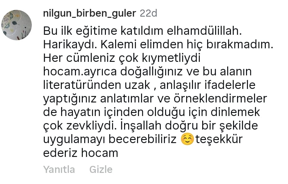 Katılımcı Yorumu 2