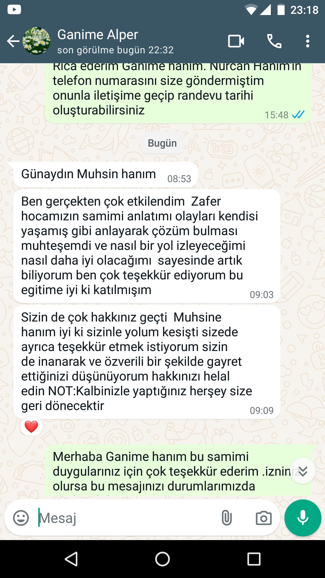 WhatsApp Görüşmesi 8